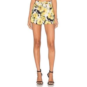 J.O.A. Los Angeles Yellow floral shorts and top